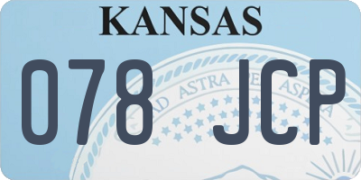 KS license plate 078JCP