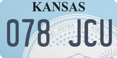 KS license plate 078JCU
