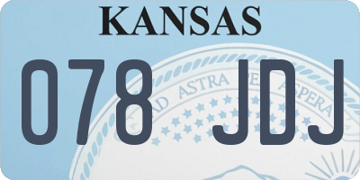 KS license plate 078JDJ