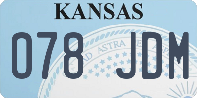 KS license plate 078JDM