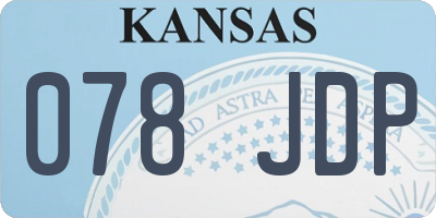 KS license plate 078JDP