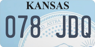 KS license plate 078JDQ