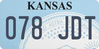 KS license plate 078JDT