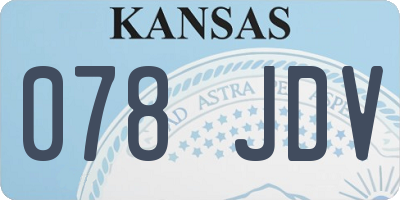 KS license plate 078JDV