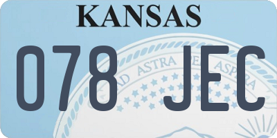 KS license plate 078JEC