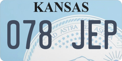 KS license plate 078JEP