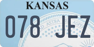 KS license plate 078JEZ