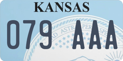 KS license plate 079AAA