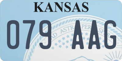 KS license plate 079AAG