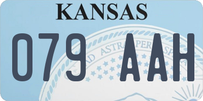 KS license plate 079AAH