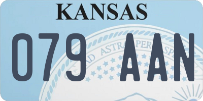 KS license plate 079AAN