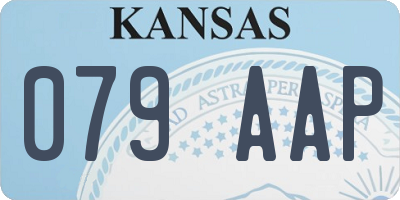 KS license plate 079AAP