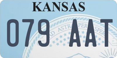 KS license plate 079AAT