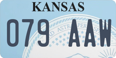 KS license plate 079AAW