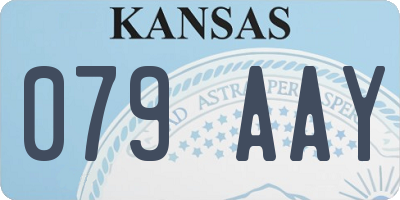 KS license plate 079AAY