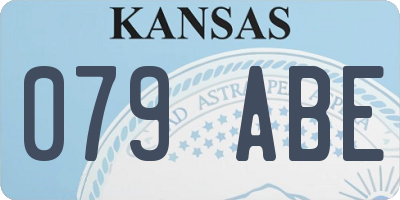 KS license plate 079ABE