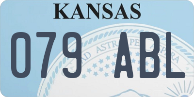 KS license plate 079ABL