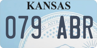 KS license plate 079ABR