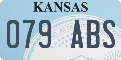 KS license plate 079ABS