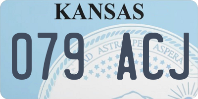 KS license plate 079ACJ