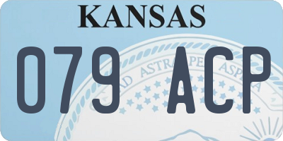 KS license plate 079ACP