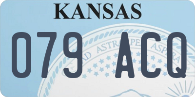 KS license plate 079ACQ