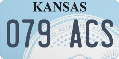 KS license plate 079ACS