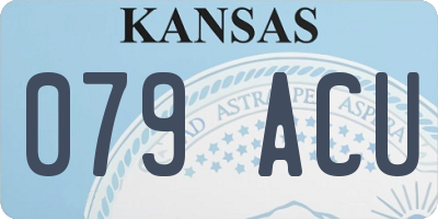 KS license plate 079ACU