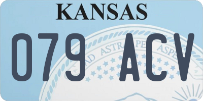 KS license plate 079ACV