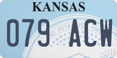 KS license plate 079ACW