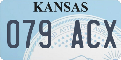 KS license plate 079ACX