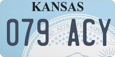 KS license plate 079ACY