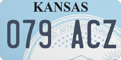 KS license plate 079ACZ