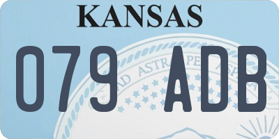 KS license plate 079ADB