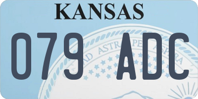 KS license plate 079ADC