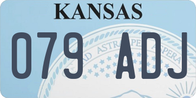 KS license plate 079ADJ