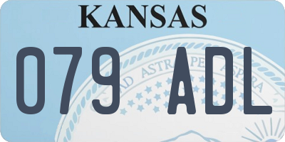 KS license plate 079ADL
