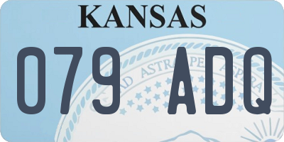 KS license plate 079ADQ