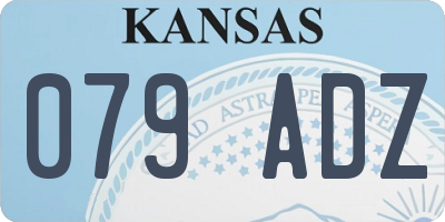 KS license plate 079ADZ