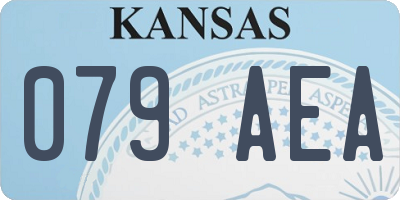 KS license plate 079AEA