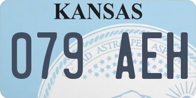 KS license plate 079AEH