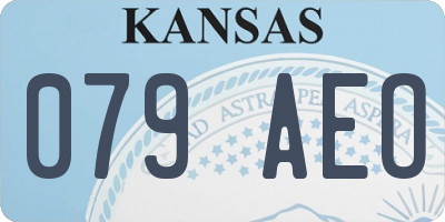 KS license plate 079AEO