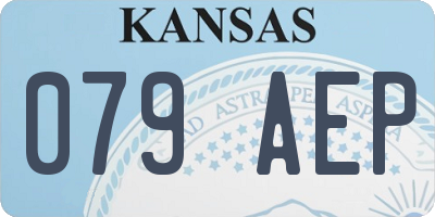 KS license plate 079AEP