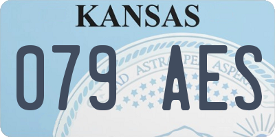 KS license plate 079AES