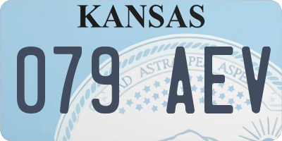 KS license plate 079AEV