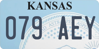 KS license plate 079AEY