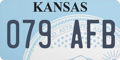 KS license plate 079AFB
