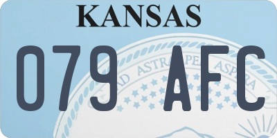 KS license plate 079AFC