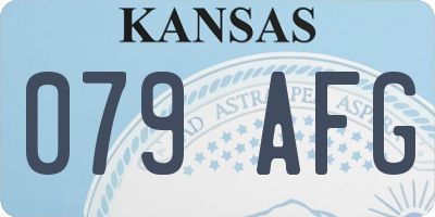 KS license plate 079AFG