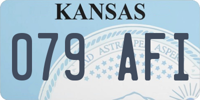 KS license plate 079AFI